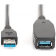 Кабель-подовжувач DIGITUS, USB 3.0 Type-A (M) to USB Type-A (F), 15м (DA-73106)