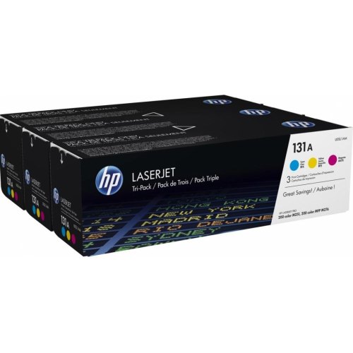 Картридж HP 131A, для CLJ M276/M251 (CF211A,CF212A, CF213A), 1800 сторінок, 3шт, Yellow/Cyan/Magenta (U0SL1AM)