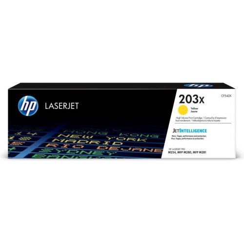 Картридж HP 203X, для CLJ M280/M281/M254, 2500 сторінок, Yellow (CF542X)