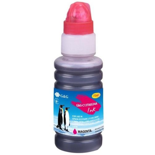 Контейнер з чорнилом G&G, для Epson L3100/L3101/L3110/L3150/L3151/L1110/L3156/L3160/L5190, Magenta (G&G-C13T00S34A)