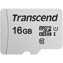 Карта пам'яті Transcend, 16GB, microSDHC, C10 UHS-I, SD адаптер (TS16GUSD300S-A)