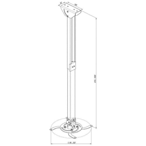 Кронштейн для проектора KSL CMPR-4, 61-100см, телескопічний, універсальний (CMPR-4-100)