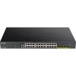 Комутатор D-Link WebSmart, 24xGE PoE, 4xSFP+, 370W (DGS-1250-28XMP)