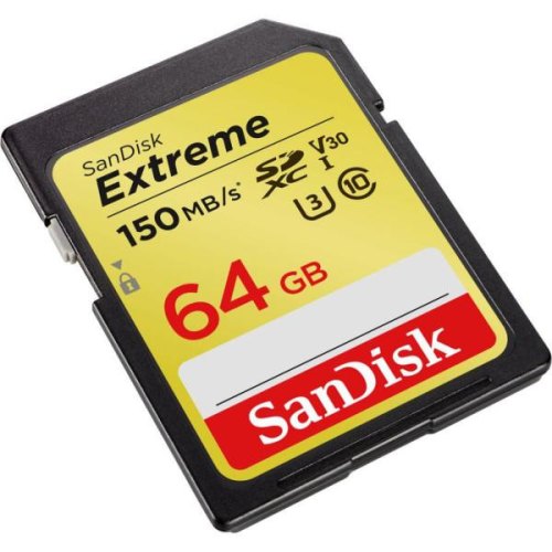 Карта пам'яті SanDisk Extreme, 64GB, SDXC, C10 UHS-I U3 (SDSDXV6-064G-GNCIN)