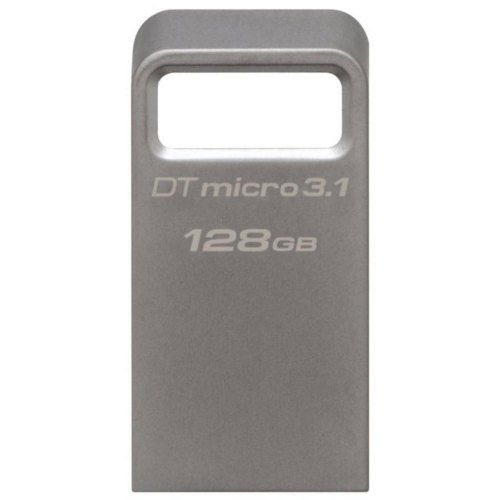 USB флеш Kingston DT Micro, 128GB, USB 3.1, Metal (DTMC3/128GB)