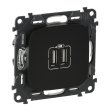 Розетка USB Legrand Valena Allure, 2хUSB Type-A, 5В/2.5А, антрацит (754998)