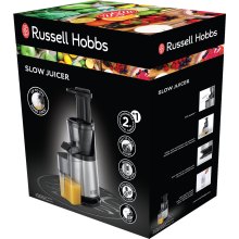 Соковитискач Russell Hobbs Slowjuicer, 150Вт, шнековий, нержавіюча сталь (25170-56)