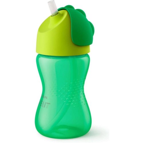 Чашка Philips Avent, 300мл, з трубочкою, зелена (SCF798/01)