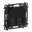 Розетка Legrand Valena Allure, 2хRJ45, cat.6, UTP, антрацит (753953)