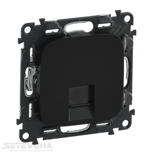 Розетка інформаційна Legrand Valena Allure, RJ45, cat.5e, UTP, антрацит (753950)