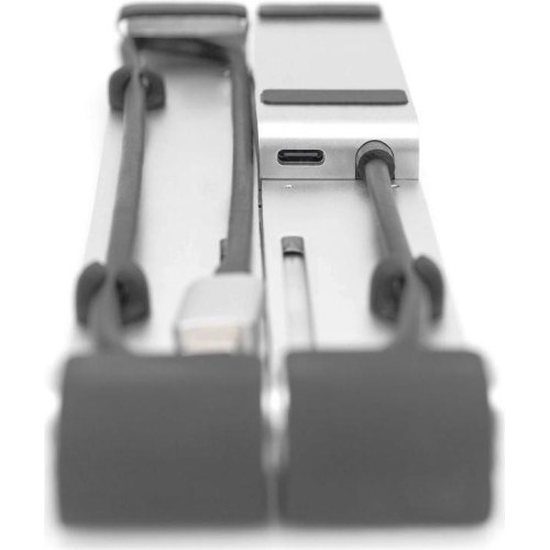 Підставка для ноутбука DIGITUS Notebook Riser, USB Type-C Hub, Silver (DA-90424)