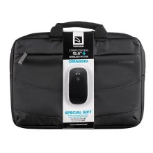 Комплект (сумка для ноутбука, миша бездротова) Tucano Idea 15.6, чорна (BU-BIDEA-WM)