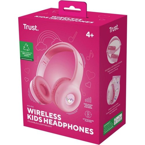 Навушники бездротові Trust On-ear Nouna Kids Wireless, Pink (25274)
