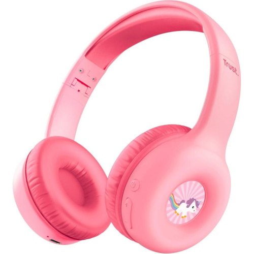 Навушники бездротові Trust On-ear Nouna Kids Wireless, Pink (25274)