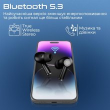 Навушники бездротові TWS Promate ProPods, Black
