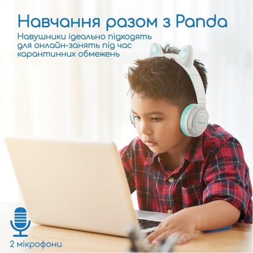 Навушники бездротові Promate Panda, Aqua