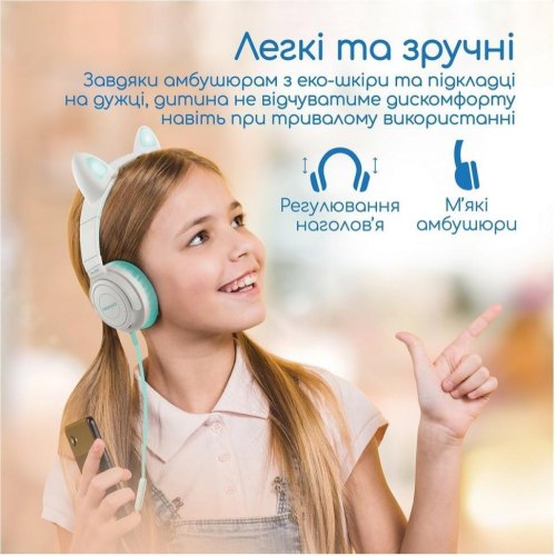 Навушники бездротові Promate Panda, Aqua