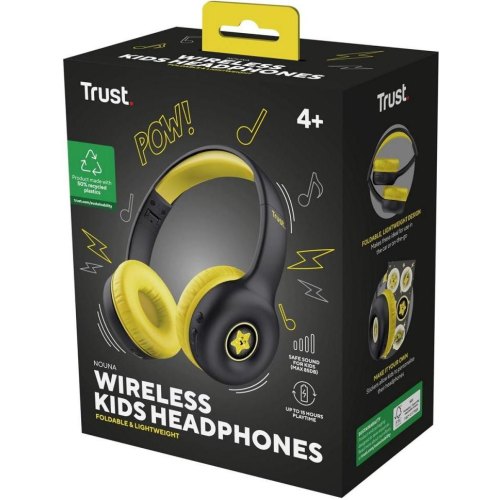 Навушники бездротові Trust On-ear Nouna Kids Wireless, Black (25405)