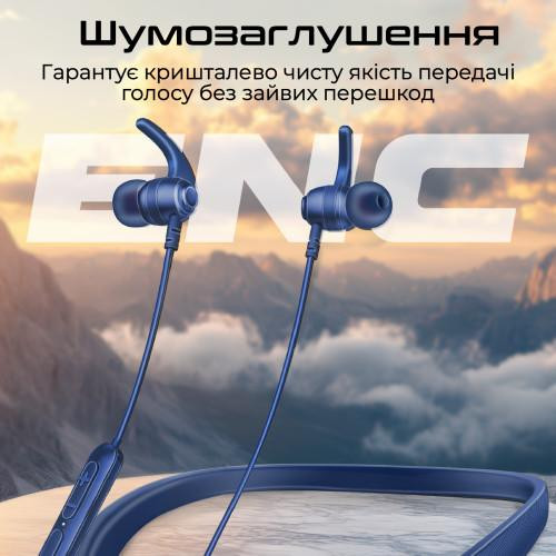 Гарнітура бездротова Promate Leap-200H, Blue