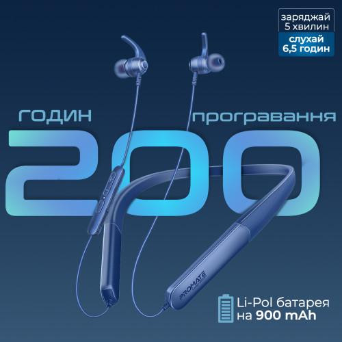 Гарнітура бездротова Promate Leap-200H, Blue