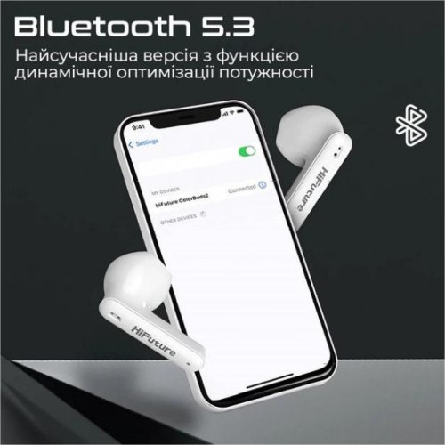 Навушники бездротові TWS HiFuture ColorBuds2, White
