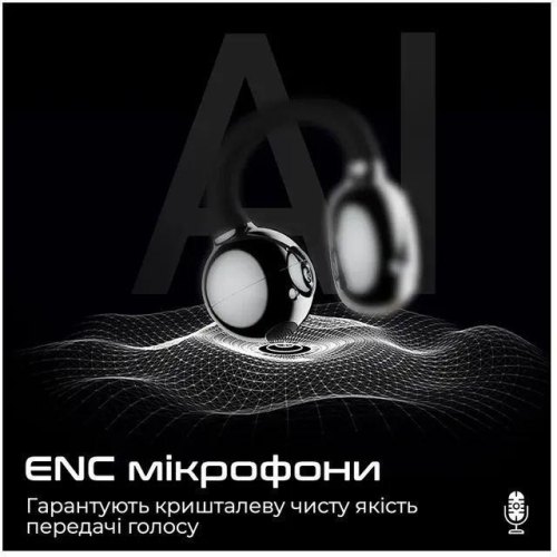 Навушники бездротові TWS HiFuture Flexclip, Black