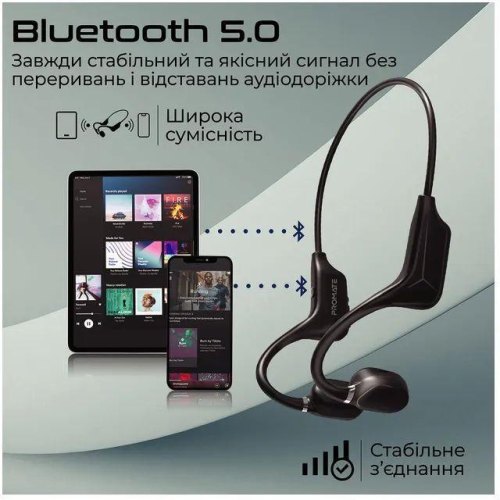 Гарнітура бездротова Promate Ripple, Black