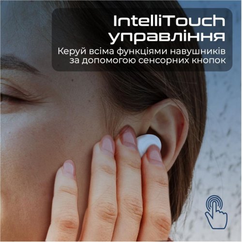 Навушники бездротові TWS Promate ProPods, White