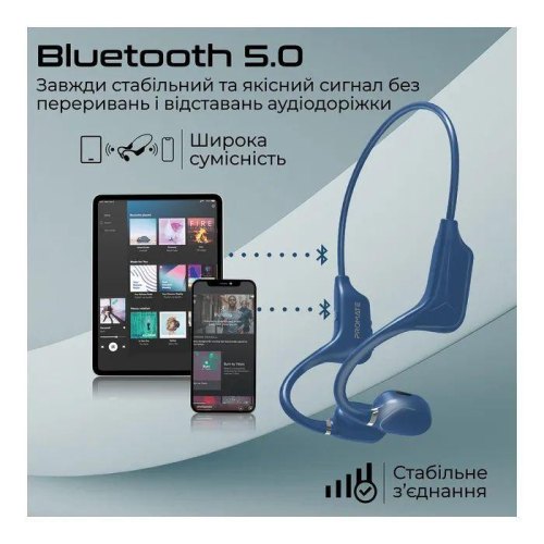 Гарнітура бездротова Promate Ripple, Blue