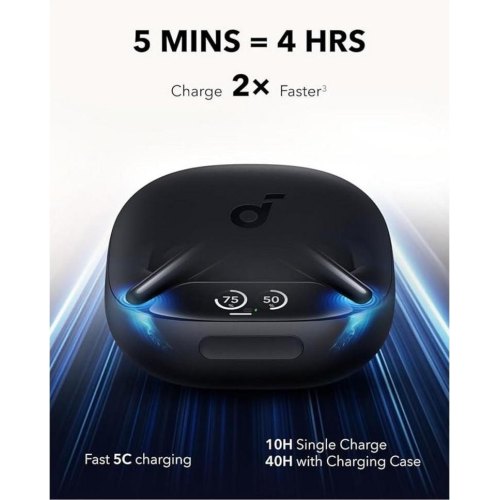 Навушники бездротові TWS Anker SoundCore Liberty 4 Pro, Black Matte (A3954G11)