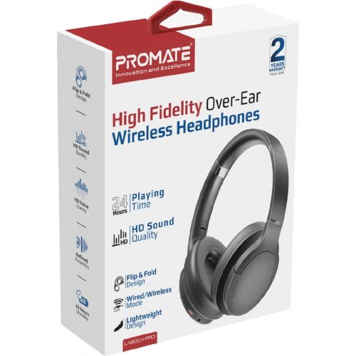 Навушники бездротові Promate LaBoca-Pro, Black