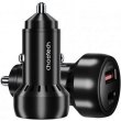 Автомобільний зарядний пристрій Choetech TC0014, USB Type-C/USB Type-A, 60W, PD 3.0, QC 3.0, Black