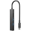 USB-хаб XO, 3 в 1, USB Type-C (HUB014B.black)