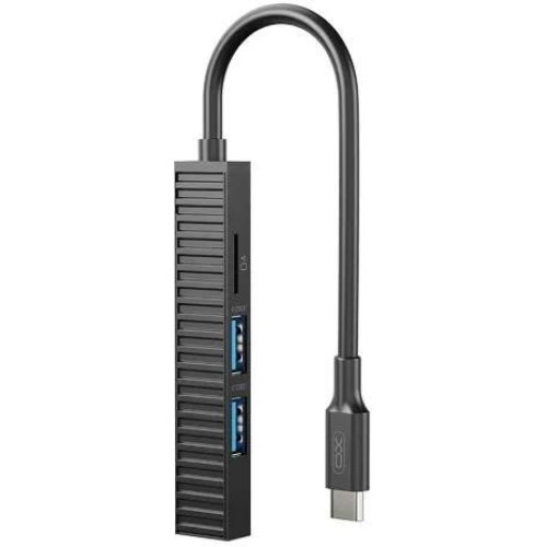 USB-хаб XO, 3 в 1, USB Type-C (HUB014B.black)