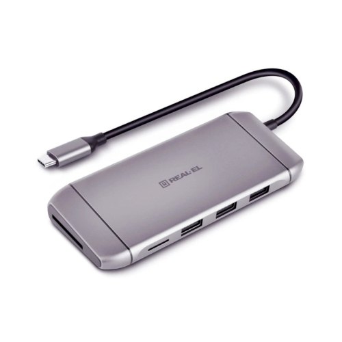 USB-хаб REAL-EL CQ-900, 3 порти USB (EL123110003)