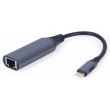 Адаптер Cablexpert, USB Type-C (M) to RJ-45 (F), 0.15м, Black (A-USB3C-LAN-01)