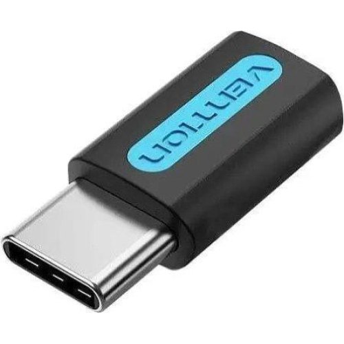 Адаптер Vention, microUSB (F) to USB Type-C (M), Black (CDXB0)