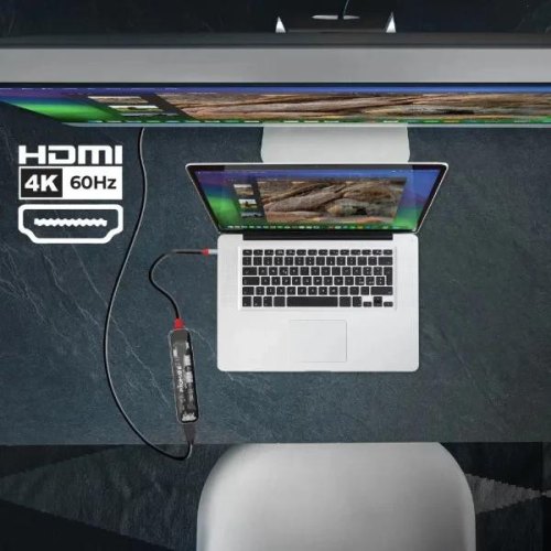 USB-хаб Promate TransHub-Lite, USB Type-C, Grey