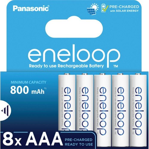 Акумулятор Panasonic Eneloop, AAA/HR03, Ni-MH, 800mAh, 8шт