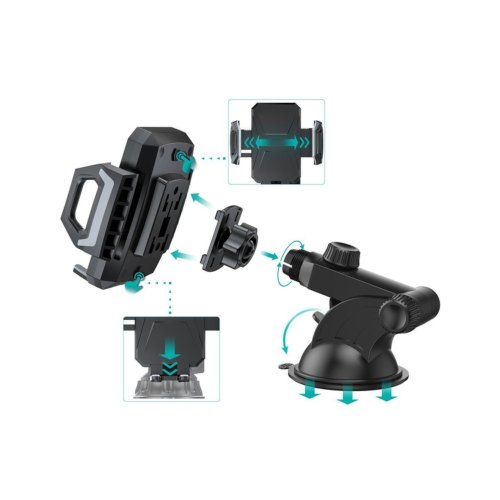 Автомобільний тримач для смартфона з зарядним пристроєм Choetech T521-F