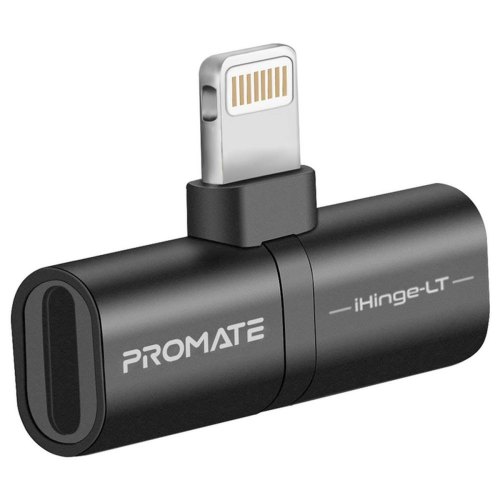 Адаптер Promate iHinge, Lightning (M) to 2хLightning (F), Black