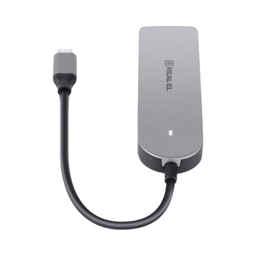 USB-хаб REAL-EL CQ-415, 4 в 1, USB Type-C (EL123110001)
