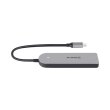 USB-хаб REAL-EL CQ-415, 4 в 1, USB Type-C (EL123110001)