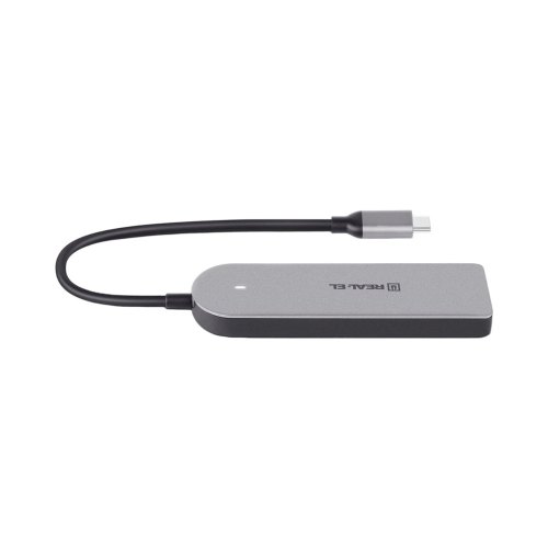 USB-хаб REAL-EL CQ-415, 4 в 1, USB Type-C (EL123110001)