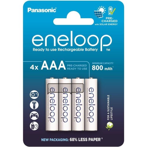 Акумулятор Panasonic Eneloop, AAA/HR03, Ni-MH, 800mAh, 4шт