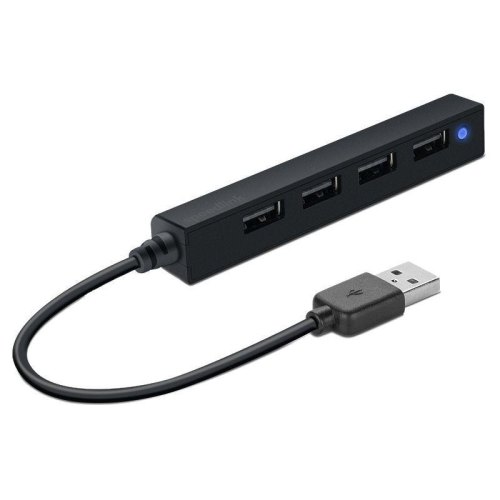 USB-хаб Speed-Link Snappy Slim, 4 порти, чорний (SL-140000-BK)