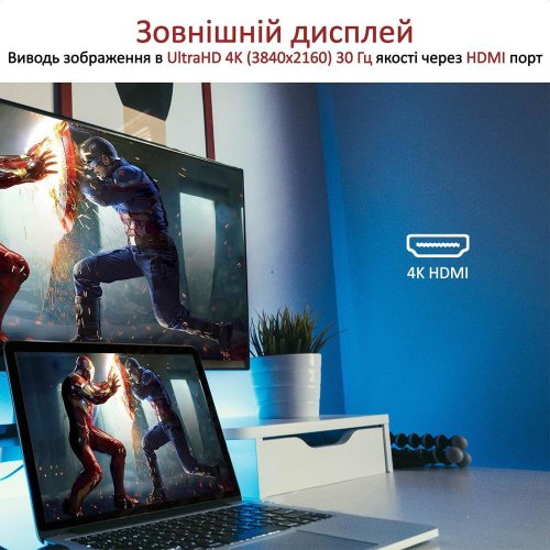 USB-хаб Promate PrimeHub, 7 в 1, USB Type-С, Grey (primehub-go.grey)