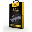 USB-хаб Cablexpert, 3 в 1, USB Type-C, сірий (A-CM-COMBO2-01)