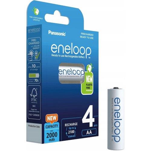 Акумулятор Panasonic Eneloop, AA, Ni-MH, 2000mAh, 4шт