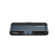 USB-хаб Usams US-SJ491 Mini HUB, USB Type-C, Black (SJ491HUB01)